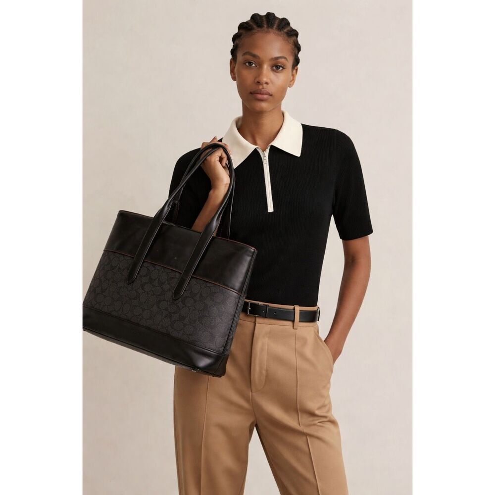 Vintage Coach Signature briefcase/tote soft leather
